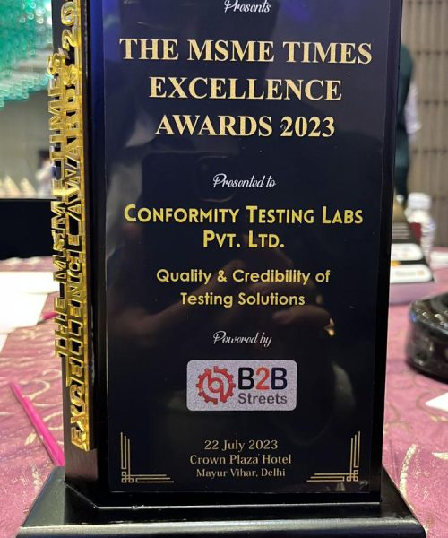 MSME Award 2023 trophy